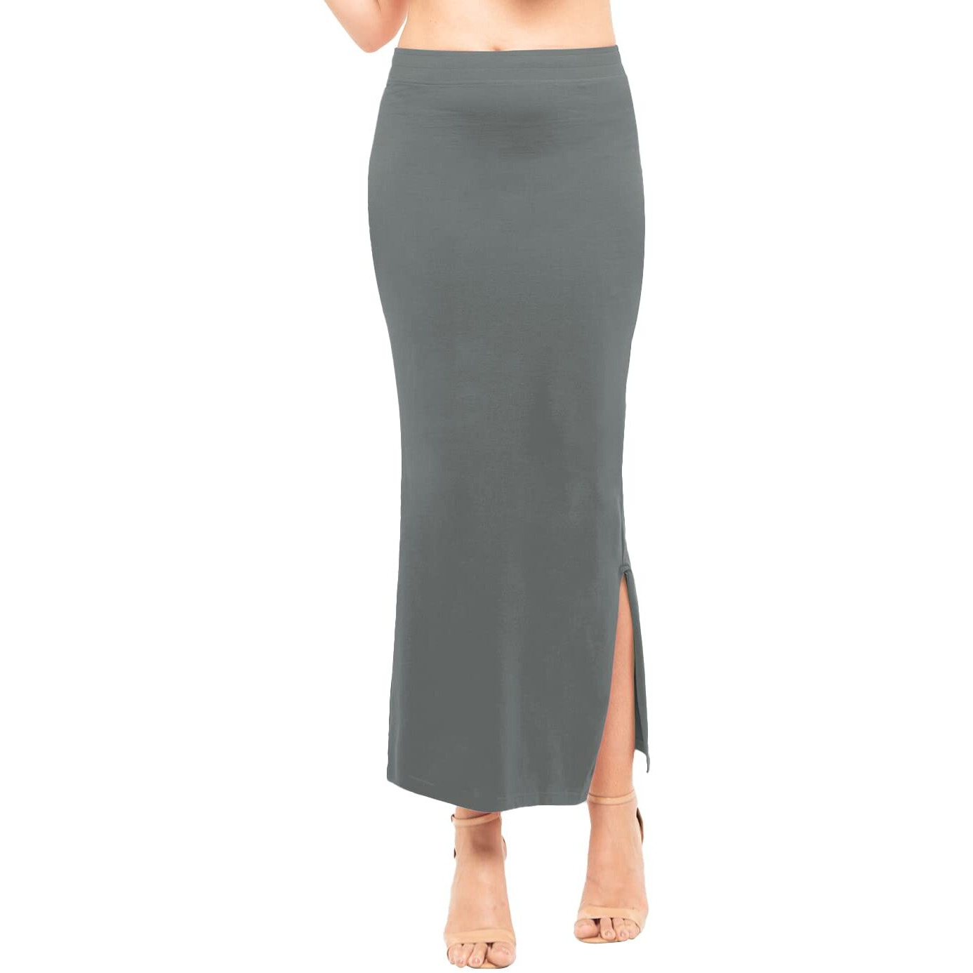 Lyra Lycra Saree Shapewear Petticoat for Womens Sarees Smoke Grey