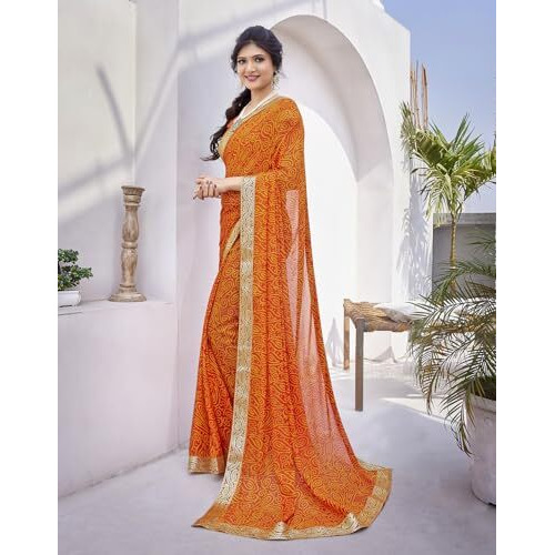 Yashika Woven Georgette Womens Saree (AZ-YS-P1-HARMAN-SHEFALI-YASTIKA-Parent_Orange 01)