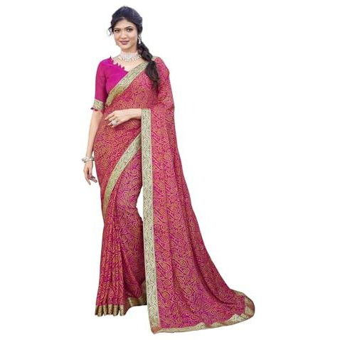 Yashika Woven Georgette Womens Saree (AZ-YS-P1-HARMAN-SHEFALI-YASTIKA-Parent_Pink 01)