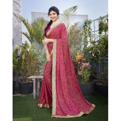 Yashika Woven Georgette Womens Saree (AZ-YS-P1-HARMAN-SHEFALI-YASTIKA-Parent_Pink 01)