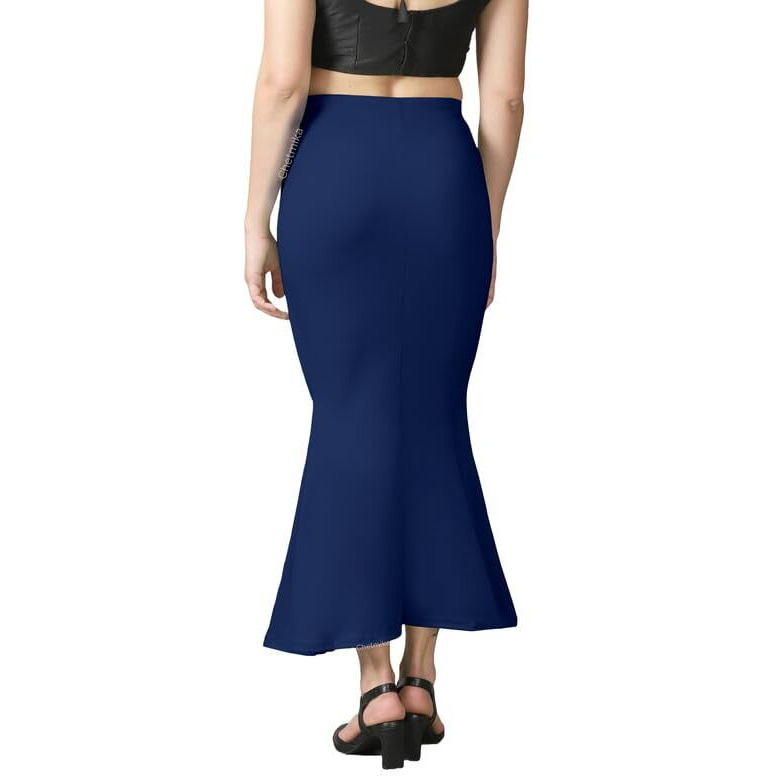 Chetmika Women Saree Shapewear Petticoat (Navy Blue, XXL)