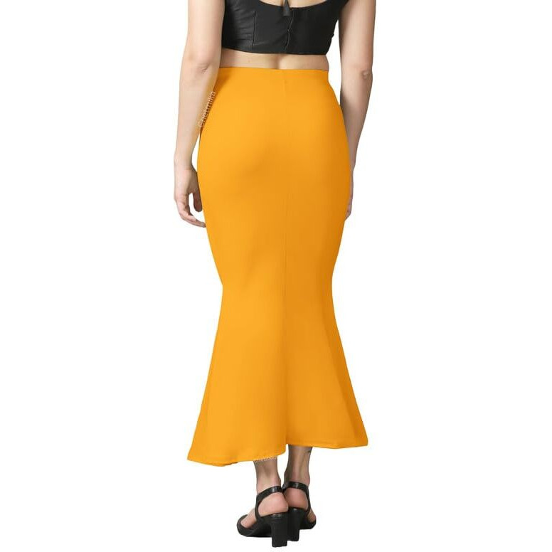 Chetmika Women Saree Shapewear Petticoat (Yellow, XXL)