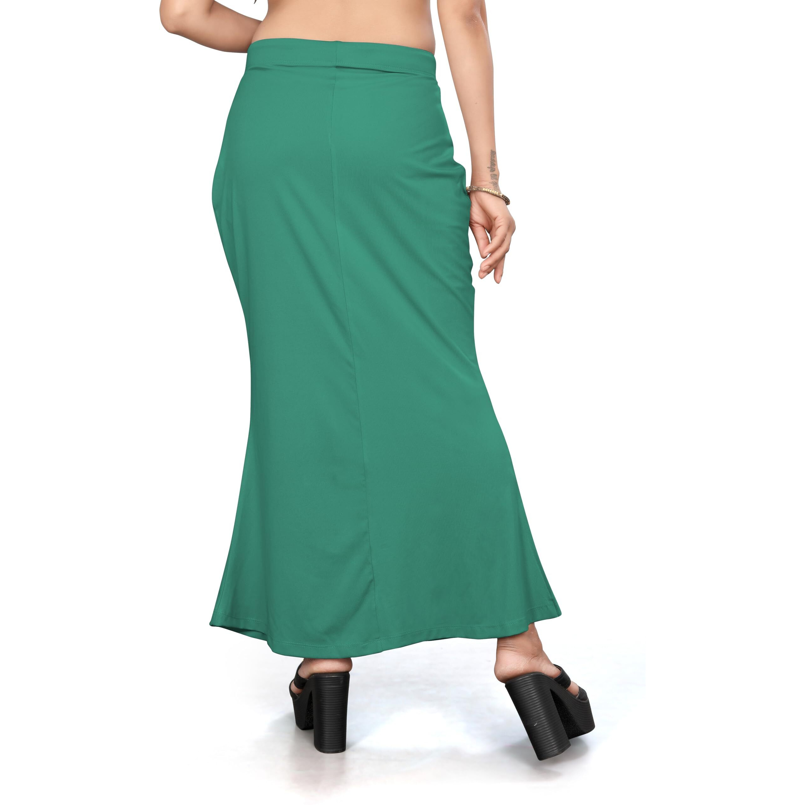 Yashika Present Lycra Saree Shapewear Petticoat for Women||Straight Fit Petticoat Saree Silhouette Shape Wear Dress for Saree|| AZ-YS-OG-Shaper RAMA-M