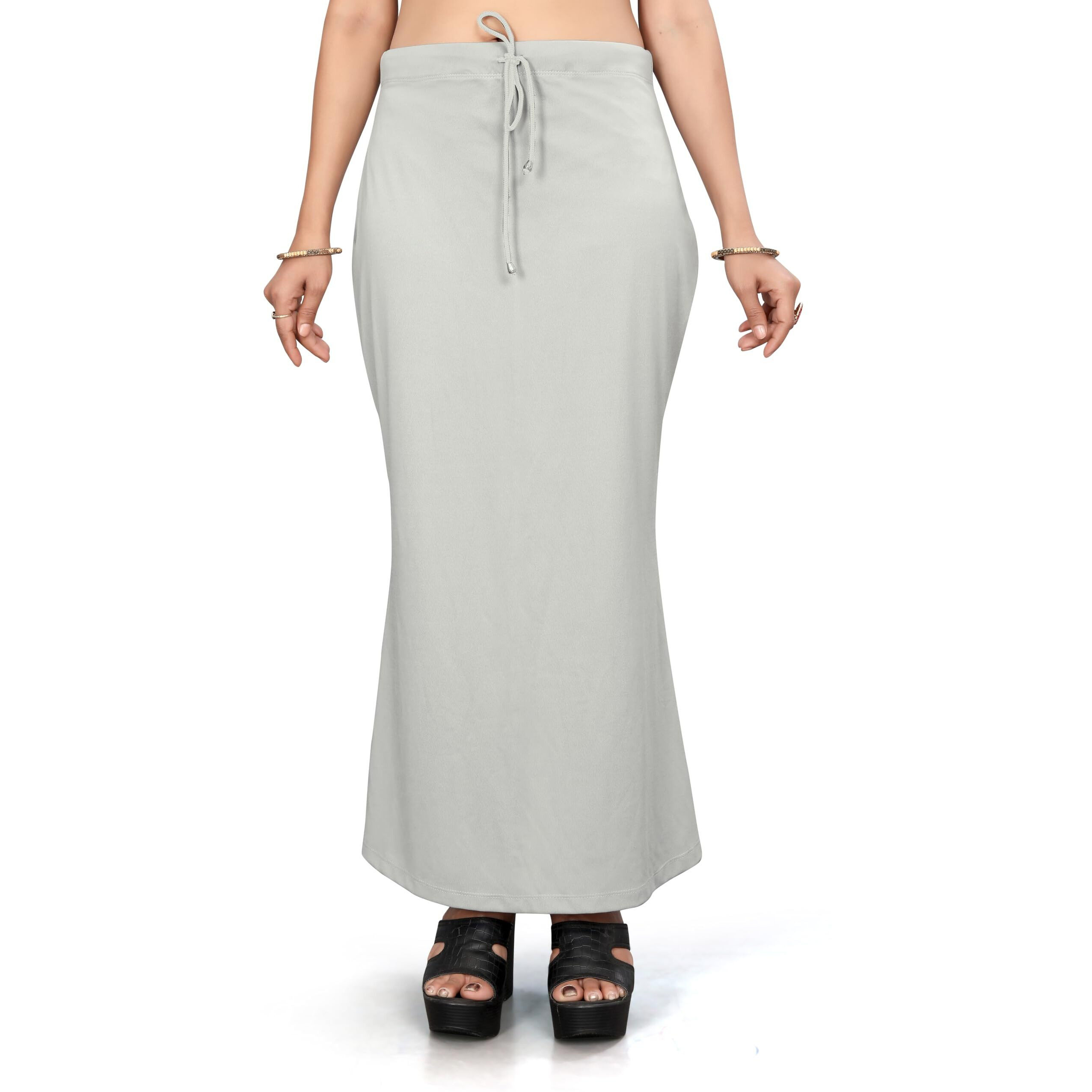 Yashika Present Lycra Saree Shapewear Petticoat for Women||Straight Fit Petticoat Saree Silhouette Shape Wear Dress for Saree|| AZ-YS-OG-Shaper Light Grey-XL