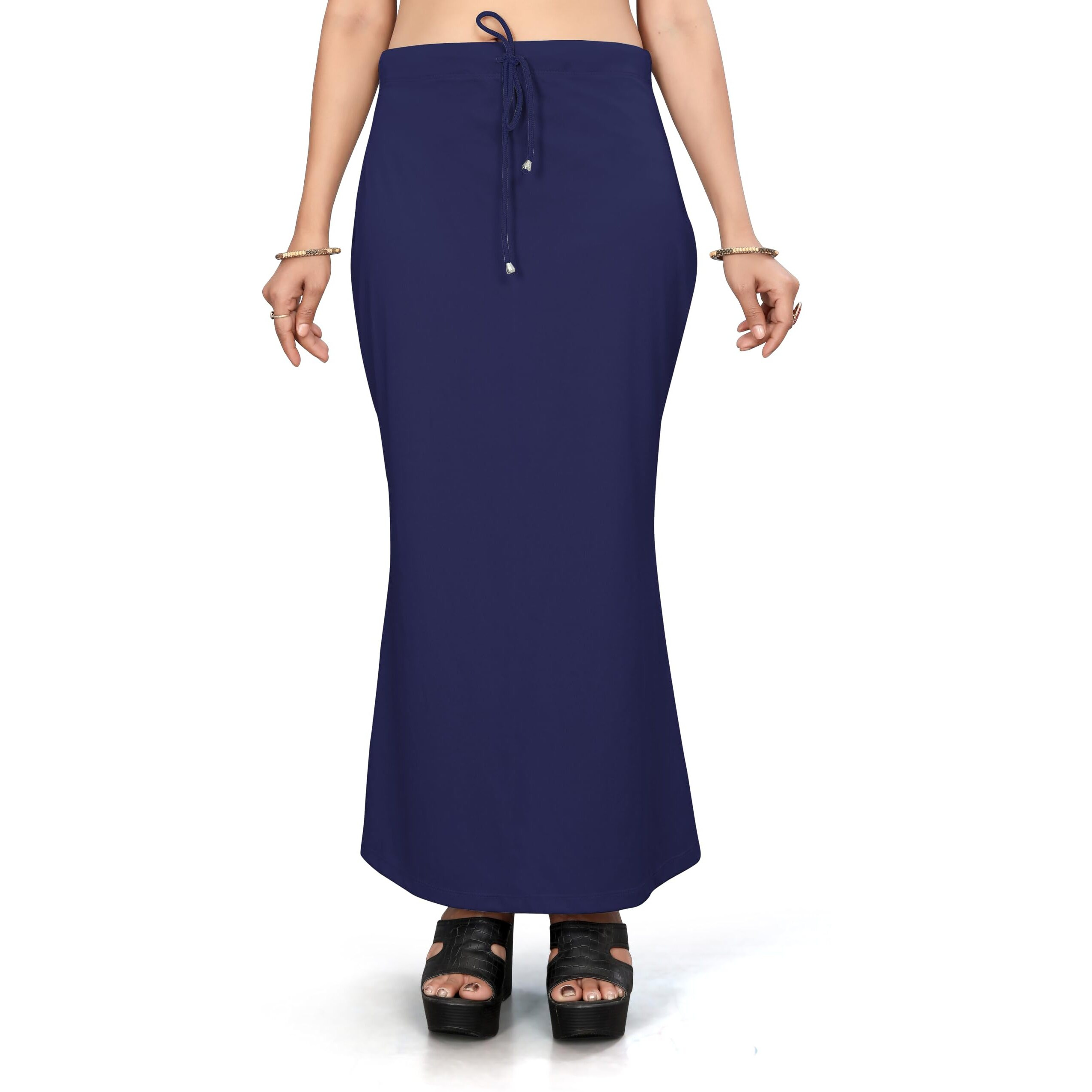 Yashika Present Lycra Saree Shapewear Petticoat for Women||Straight Fit Petticoat Saree Silhouette Shape Wear Dress for Saree|| AZ-YS-OG-Shaper Navy BLUE-3XL