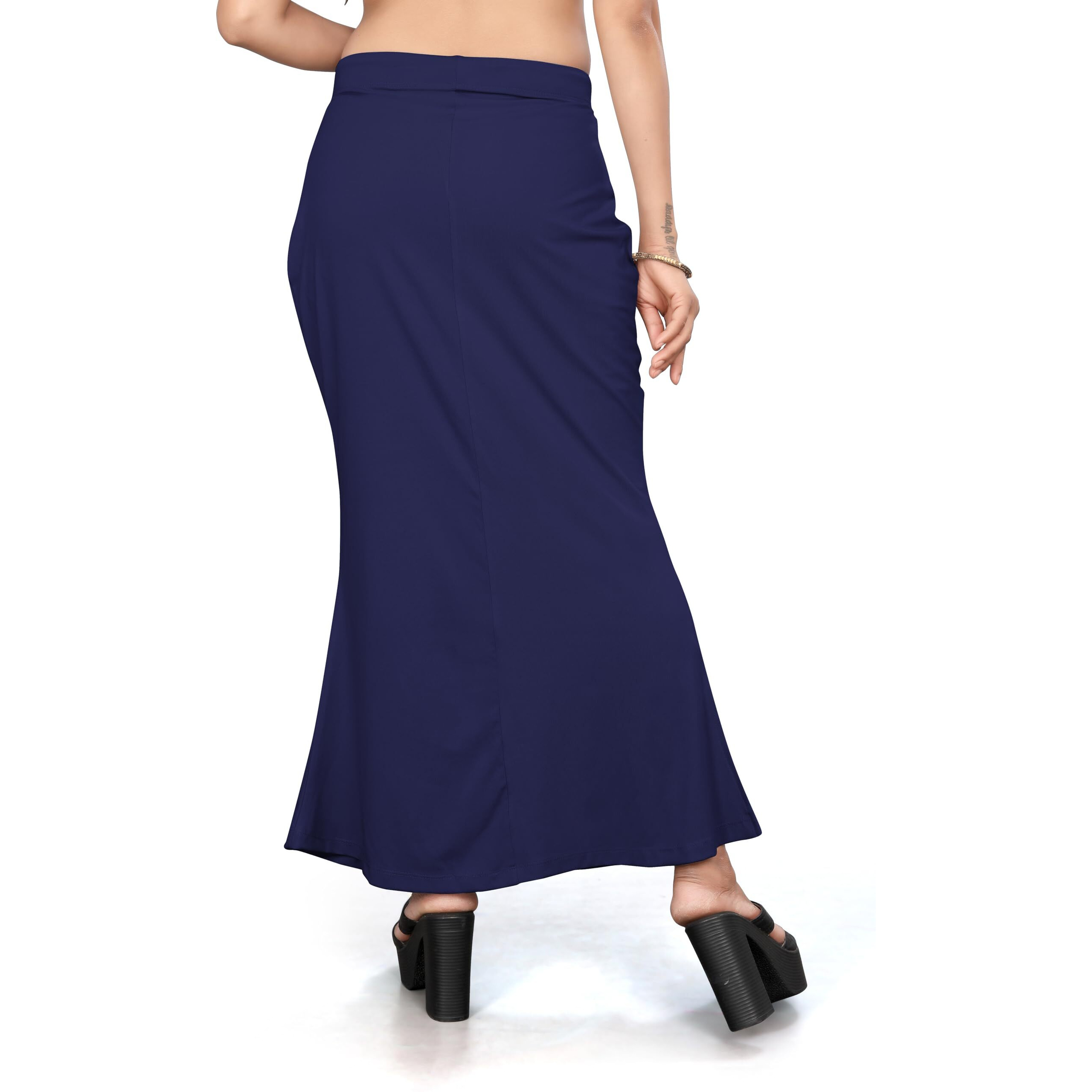 Yashika Present Lycra Saree Shapewear Petticoat for Women||Straight Fit Petticoat Saree Silhouette Shape Wear Dress for Saree|| AZ-YS-OG-Shaper Navy BLUE-3XL