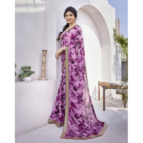 Yashika Woven Georgette Womens Saree (AZ-YS-P1-CHAYA-KIYARA-MAYA-ZUBIYA-Parent_Purple)