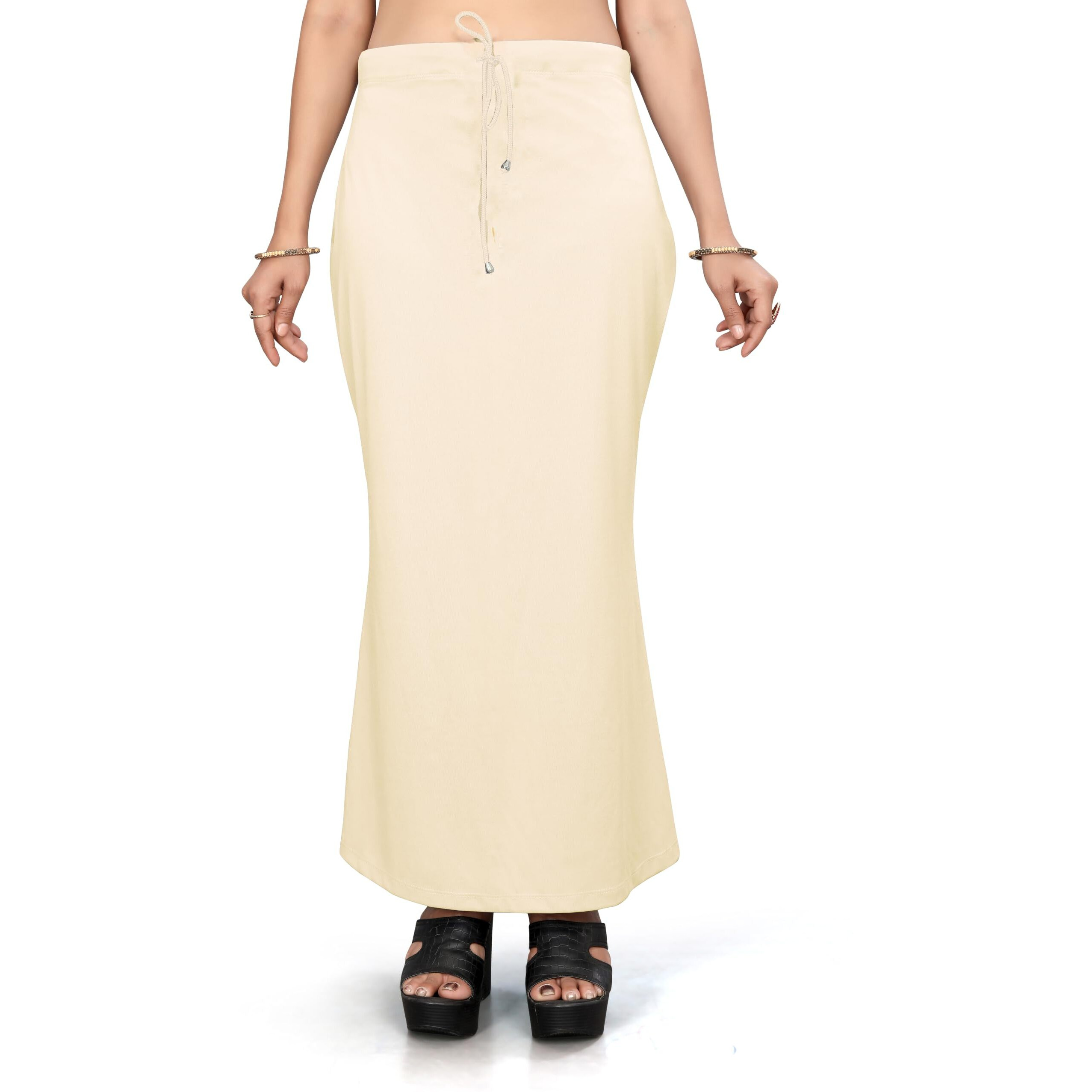 Yashika Present Lycra Saree Shapewear Petticoat for Women||Straight Fit Petticoat Saree Silhouette Shape Wear Dress for Saree|| AZ-YS-OG-Shaper Beige-M