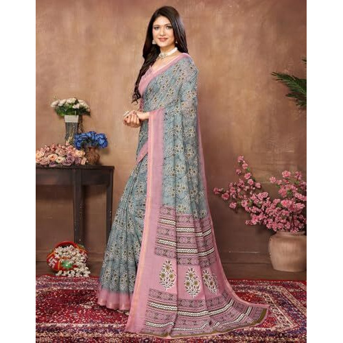 Yashika Woven Linen Blend Womens Saree (AZ-YS-P1-GOODLUCK-JALPARI-PRITAM-Parent_Grey)