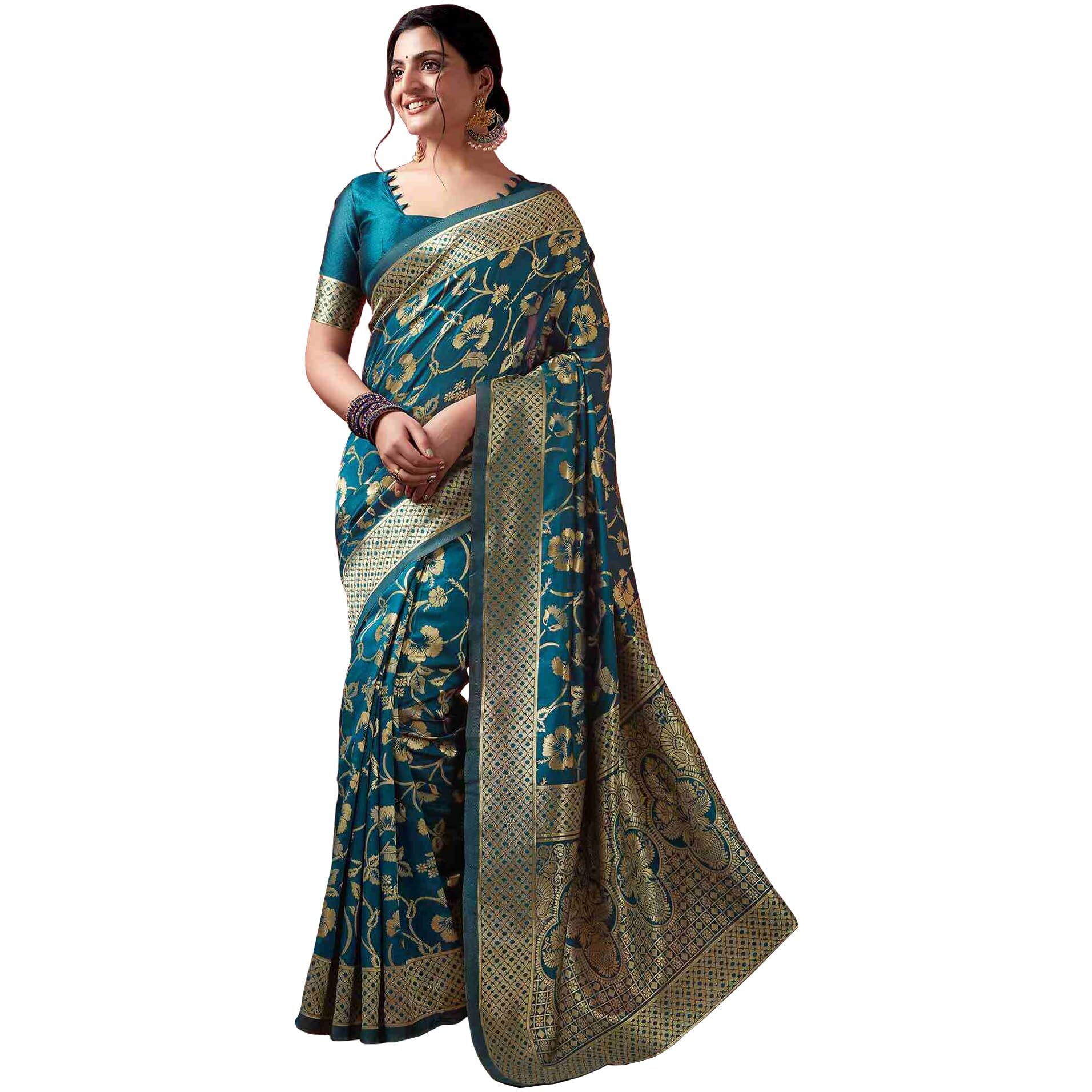 Sugathari Womens Banarasi Saree Pure Kanjivaram Silk Saree Soft new ladies 2023 Design Wear Pattu Sarees Latest Party Sari collections With Blouse Piece for Wedding sadi (SAN PARI-187 RAMA)