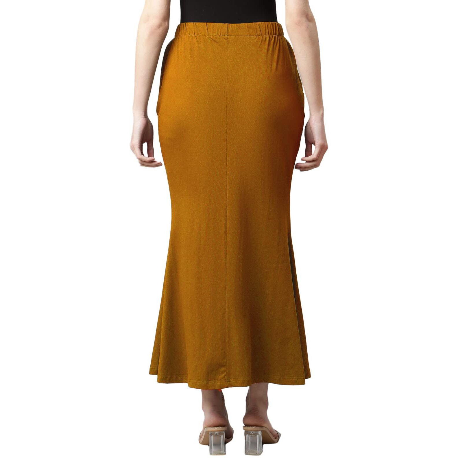 GRECIILOOKS Womens Spandex Pant Liner Slip Regular Fit Petticoat (Mustard, Small)