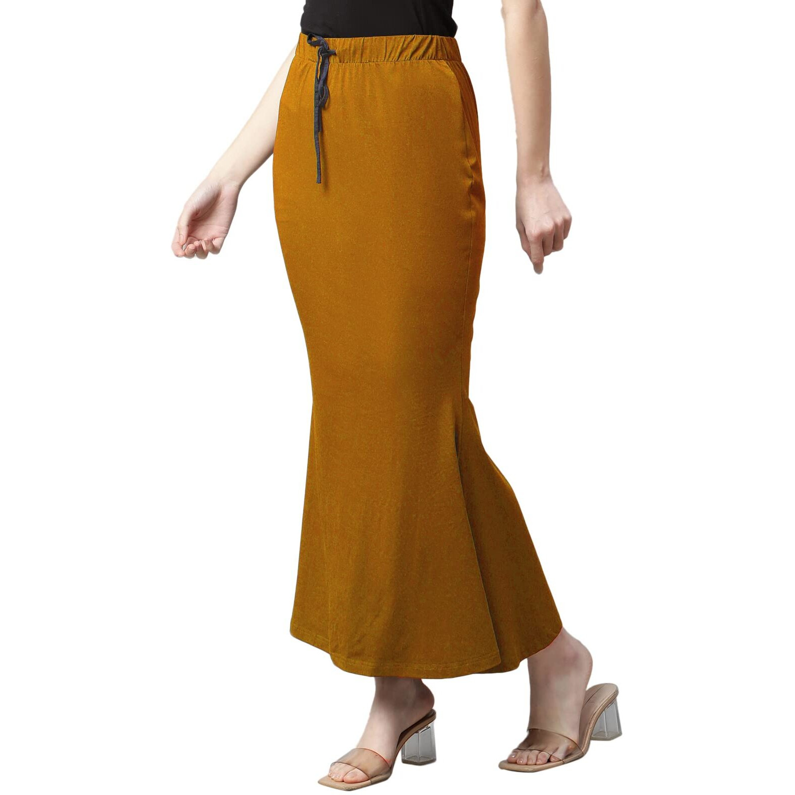 GRECIILOOKS Womens Spandex Pant Liner Slip Regular Fit Petticoat (Mustard, Small)