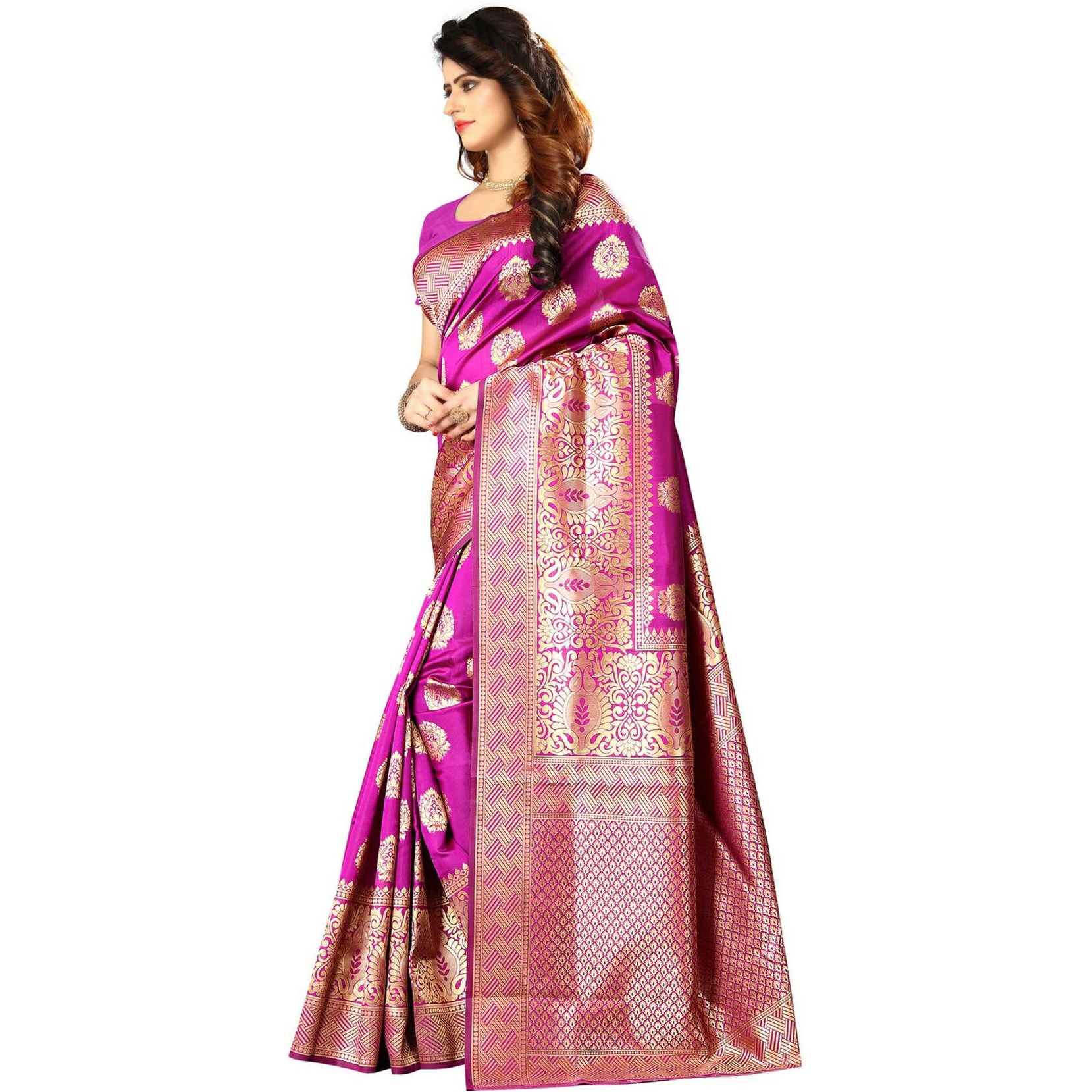 Sugathari Womens Banarasi Saree Pure Kanjivaram Silk Saree Soft new ladies 2023 Design Wear Pattu Sarees Latest Cotton Party Sari collections With Blouse Piece for Wedding sadi (SAM PARI-20-RANI)