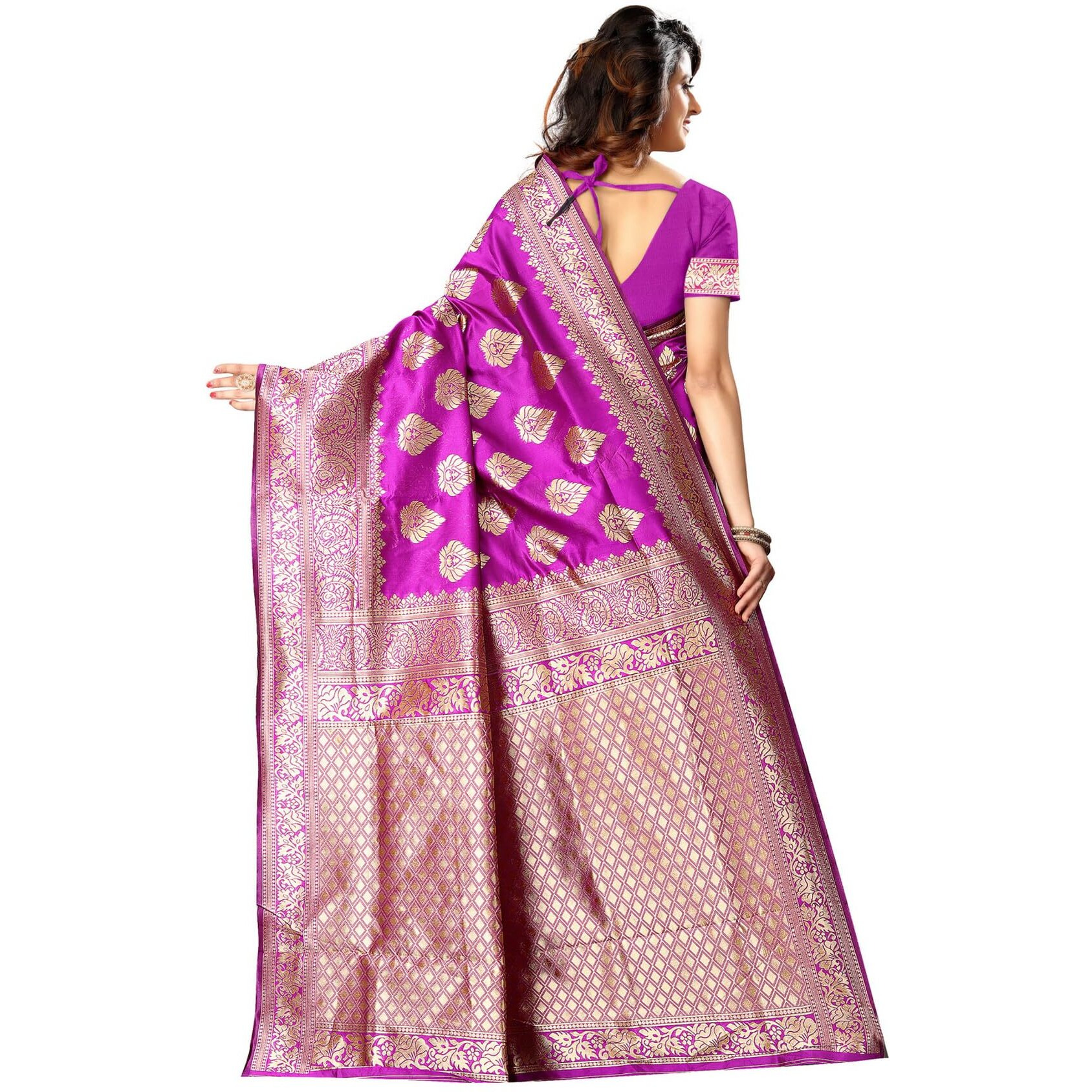 Sugathari Womens Banarasi Saree Pure Kanjivaram Silk Saree Soft new ladies 2023 Design Wear Pattu Sarees Latest Cotton Party Sari collections With Blouse Piece for Wedding sadi (SAM PARI-24 RANI)