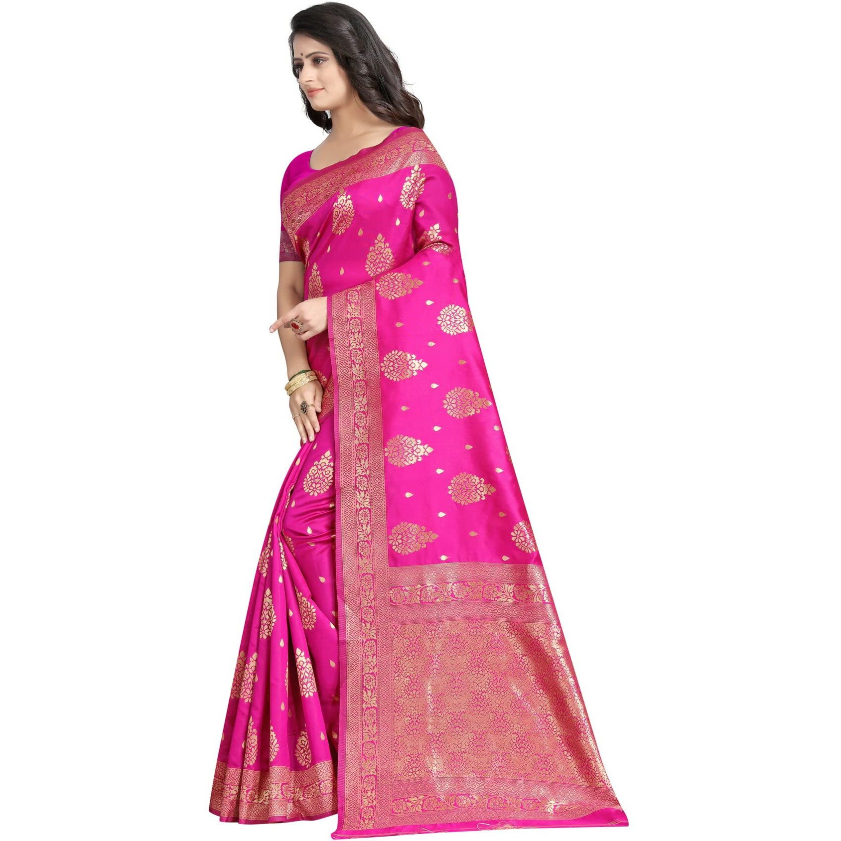 Sugathari Womens Banarasi Saree Pure Kanjivaram Silk Saree Soft new ladies 2023 Design Wear Pattu Sarees Latest Cotton Party Sari collections With Blouse Piece for Wedding sadi (SAM SAN EAGLE-3 RANI)