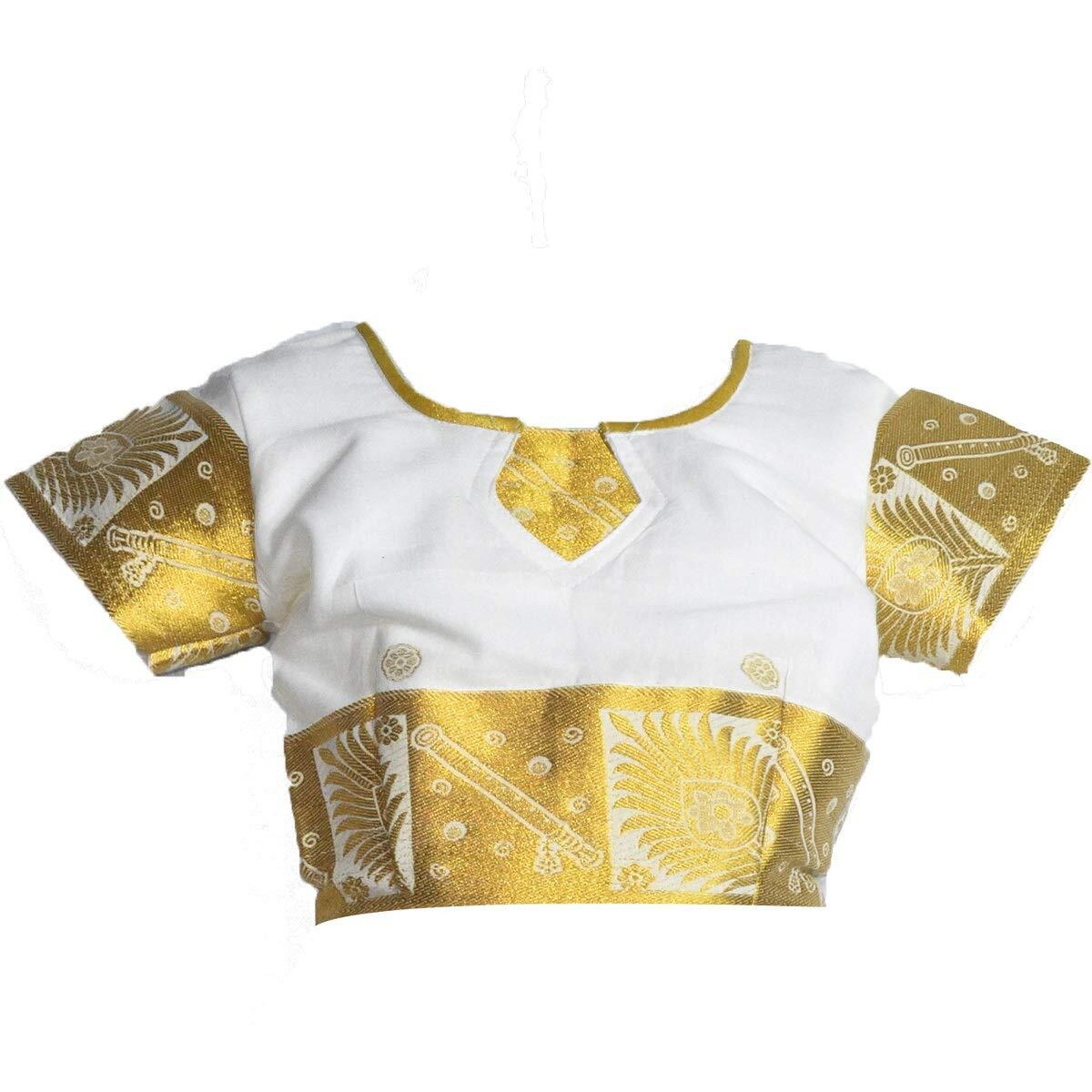 AMIRTHA FASHION Girls Traditional Lehenga Choli RUDHURA KERALA HALF SAREE WITH WAIST BELT (3-4 Years_AMFRHSK4_22)