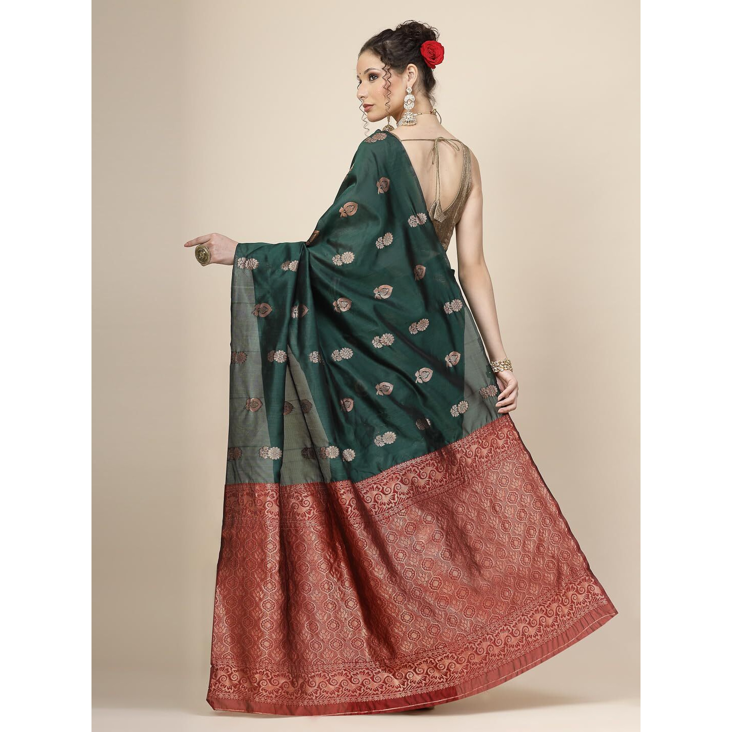 SHIVANAA Womens Jacquard Saree With Blouse Piece||Saree For Women||NSGW-10161
