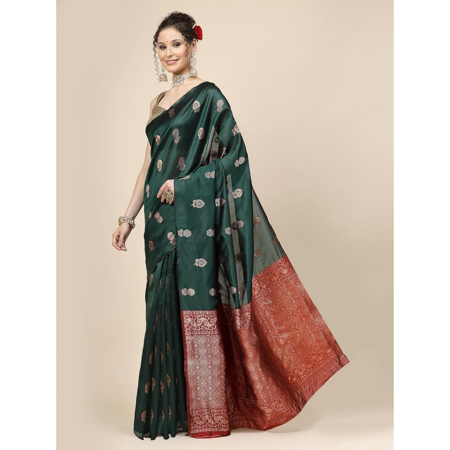 SHIVANAA Womens Jacquard Saree With Blouse Piece||Saree For Women||NSGW-10161