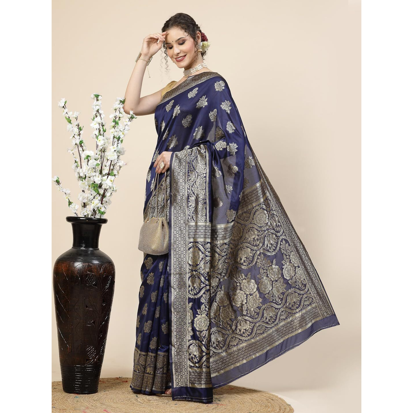 SHIVANAA Womens Jacquard Saree With Blouse Piece||Saree For Women||NSGW-10120