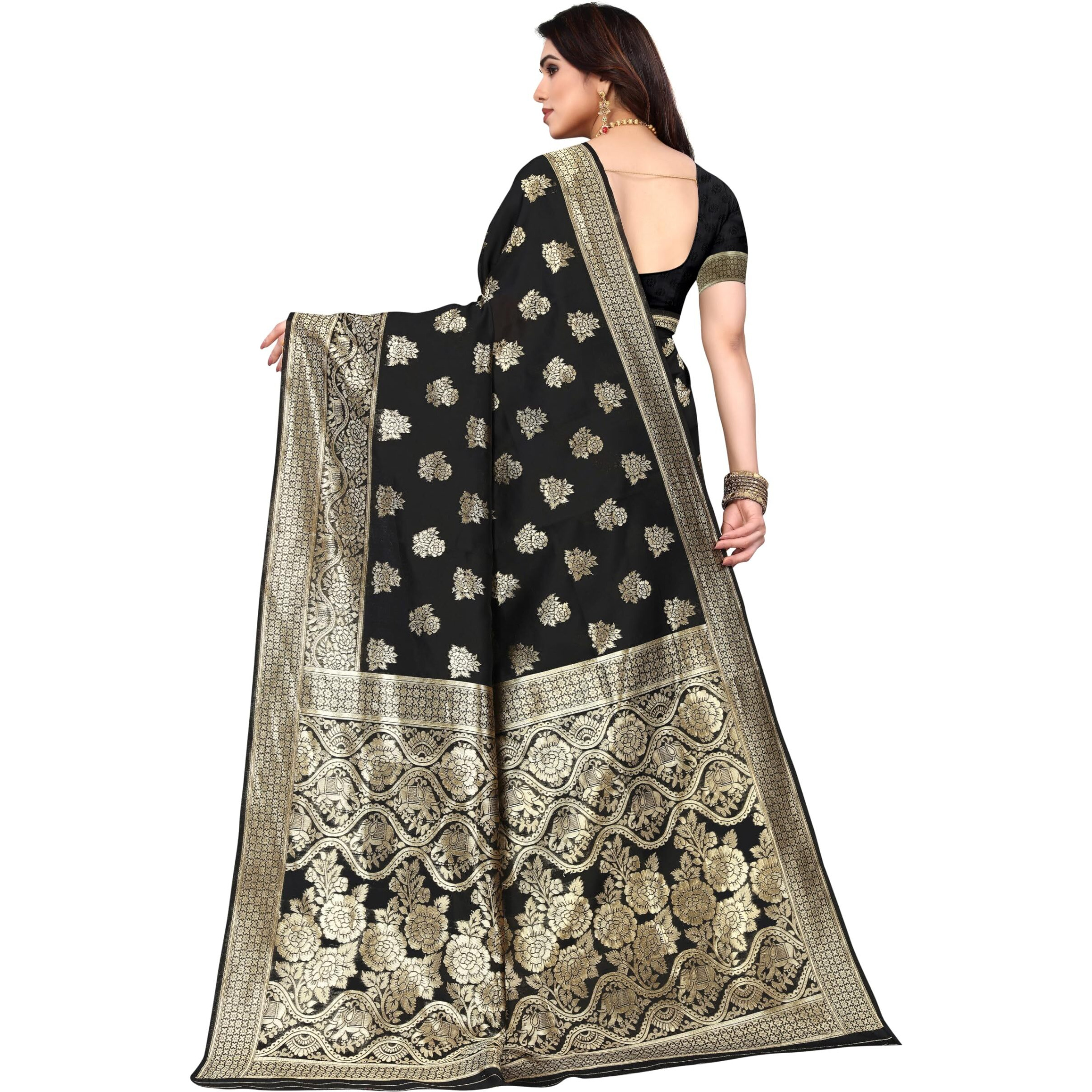 SHIVANAA Womens Jacquard Saree With Blouse Piece||Saree For Women||Traditional Saree