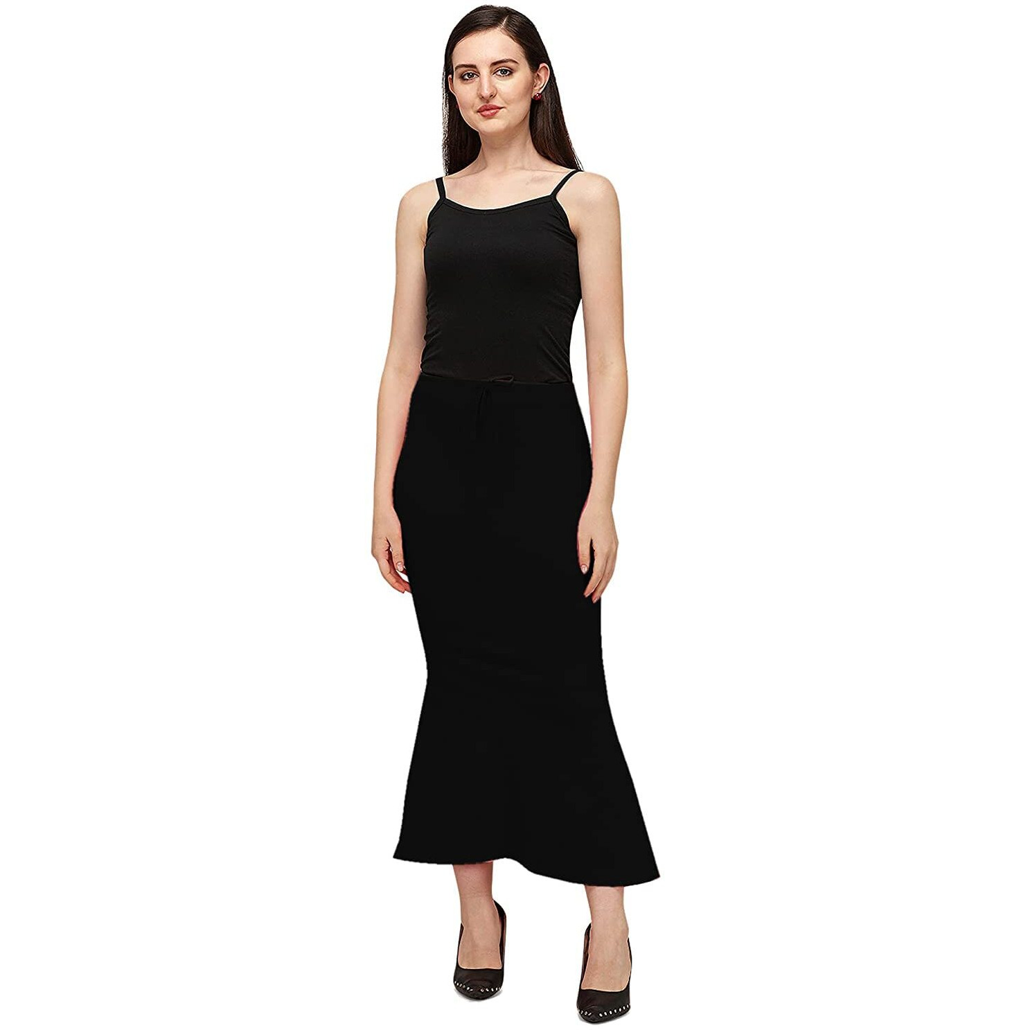 OM SAI LATEST CREATION Womens Lycra Women Petticoat Regular Fit Pant Liner Slip (OSLC-PT-7_Black_XXL)