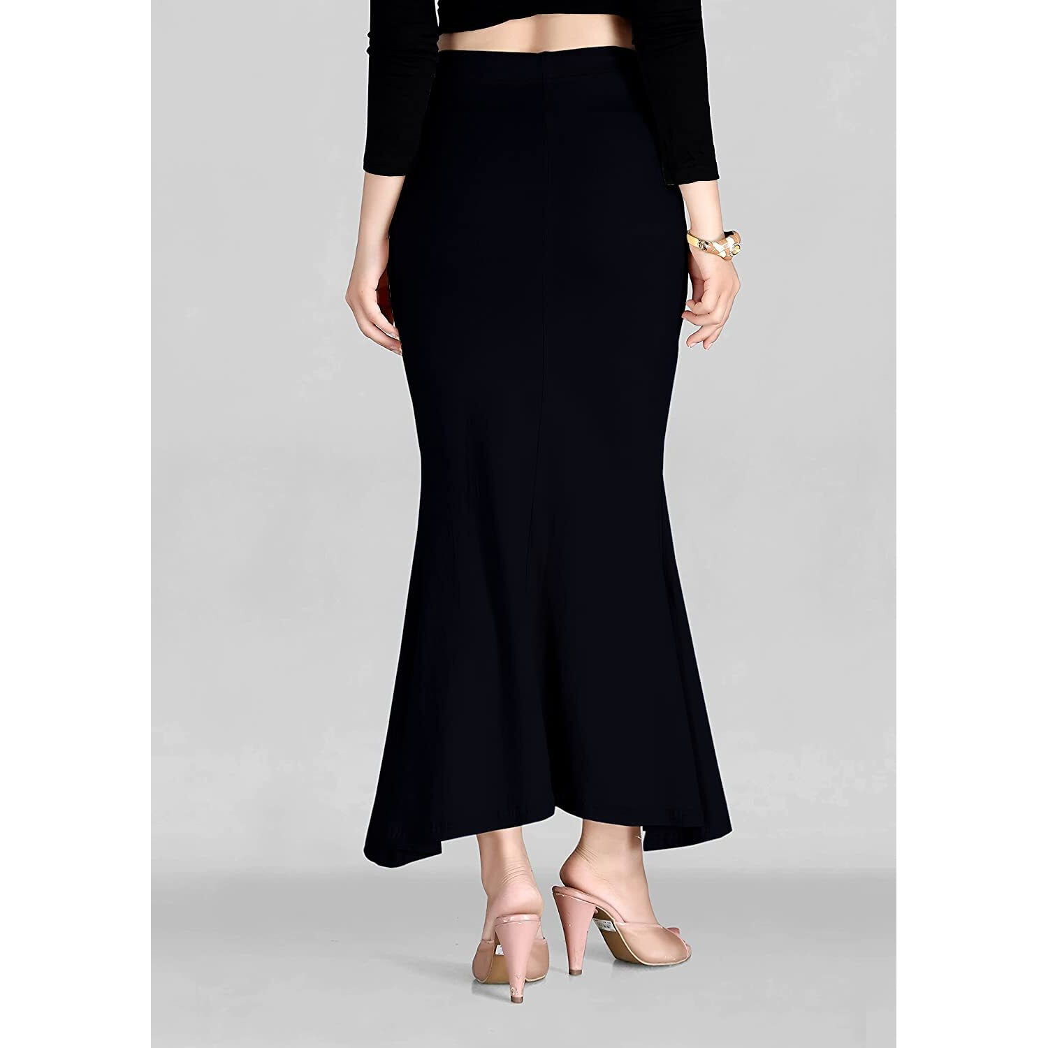 OM SAI LATEST CREATION Womens Lycra Women Petticoat Regular Fit Pant Liner Slip (OSLC-PT-7_Black_XXL)