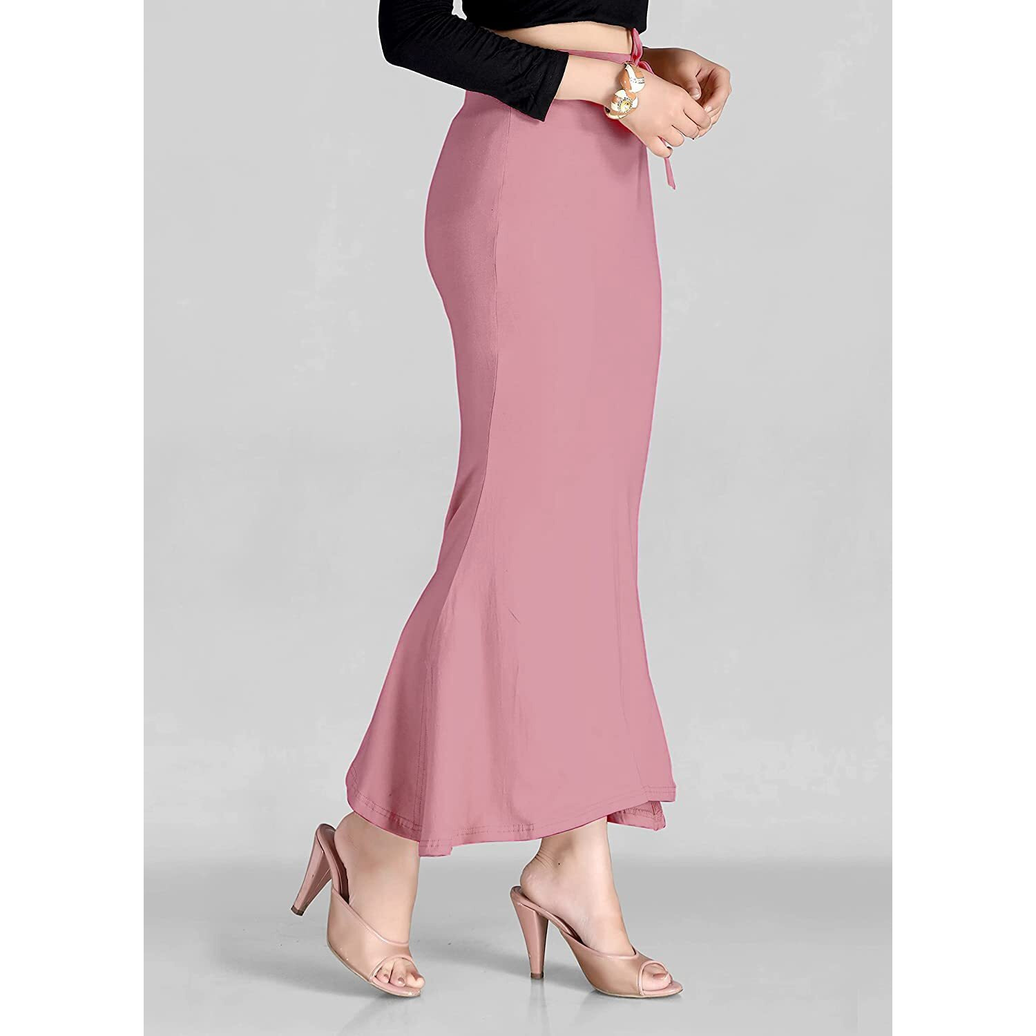 OM SAI LATEST CREATION Womens Lycra Women Petticoat Regular Fit Pant Liner Slip (OSLC-PT-6_Pink_M)