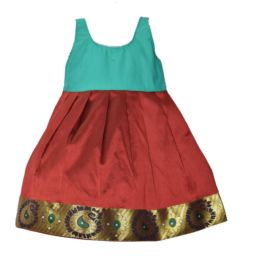 AMIRTHA FASHION Girls Traditional Lehenga Choli RATHI CHILD PATTU(0-6 Months_AMFRPSTGM0_0)