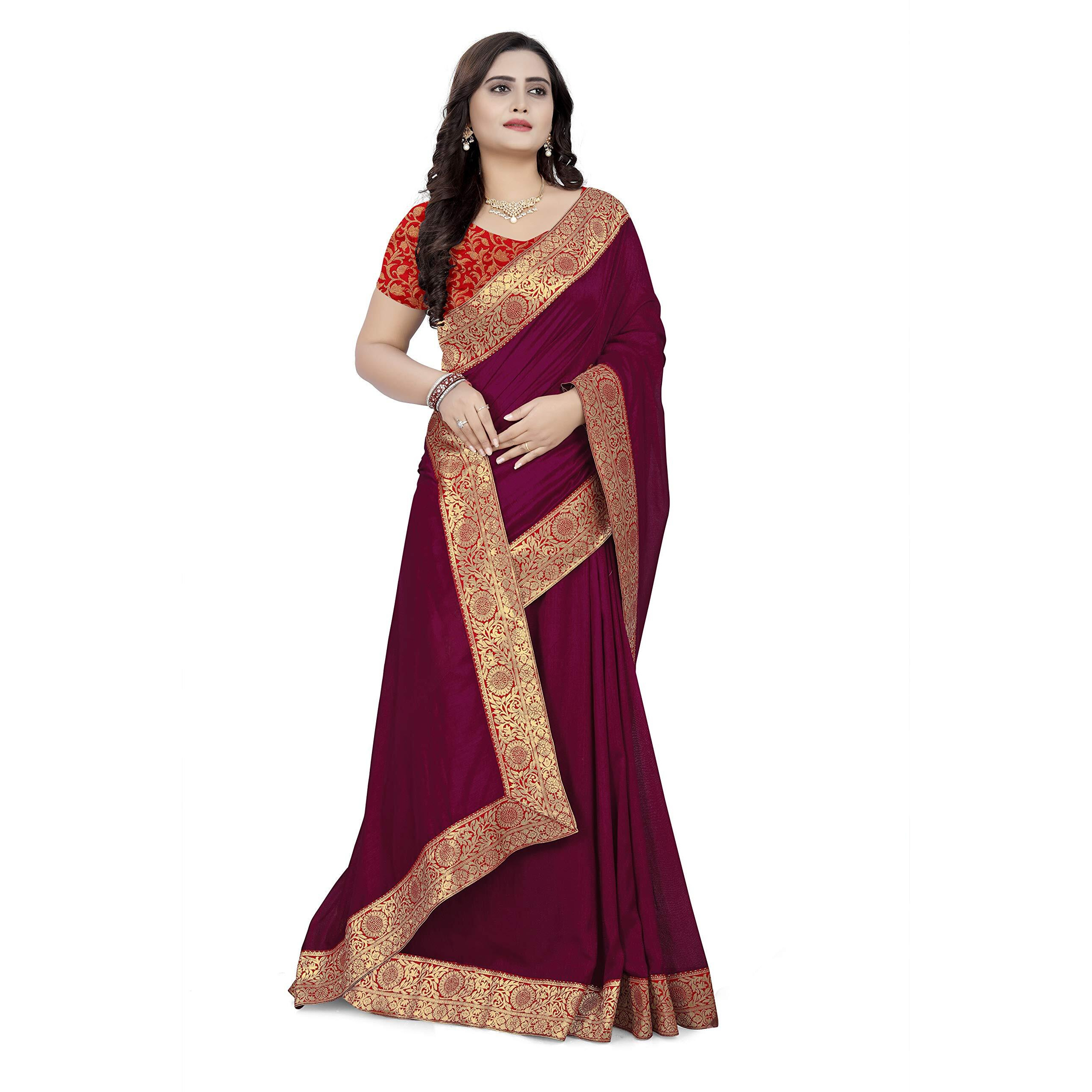 Arriva Fab Georgette with Blouse Piece Saree (Riva733_Green_Free Size)