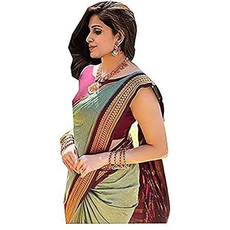 SGF11 Womens Kanjivaram Soft Silk Saree With Blouse Piece (Pista Green)