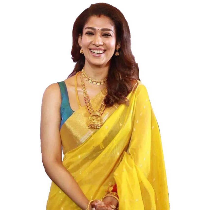 SIRIL Womens Jacquard Cotton Silk Saree with Unstitched Blouse(3073S109_Yellow, Golden)