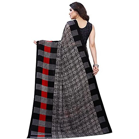 SIRIL Womens Floral Printed Georgette Saree with Blouse Combo Pack Of 2(1989S385_2041S576_Grey||Light Blue)