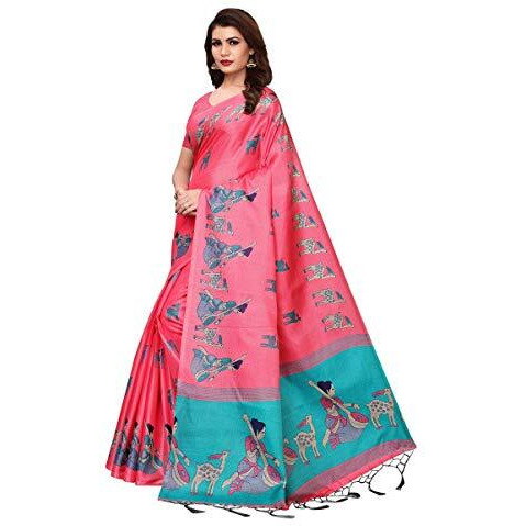 Yashika Women Art Silk Saree(SDPL-MAITHALI_Pink_Free Size)