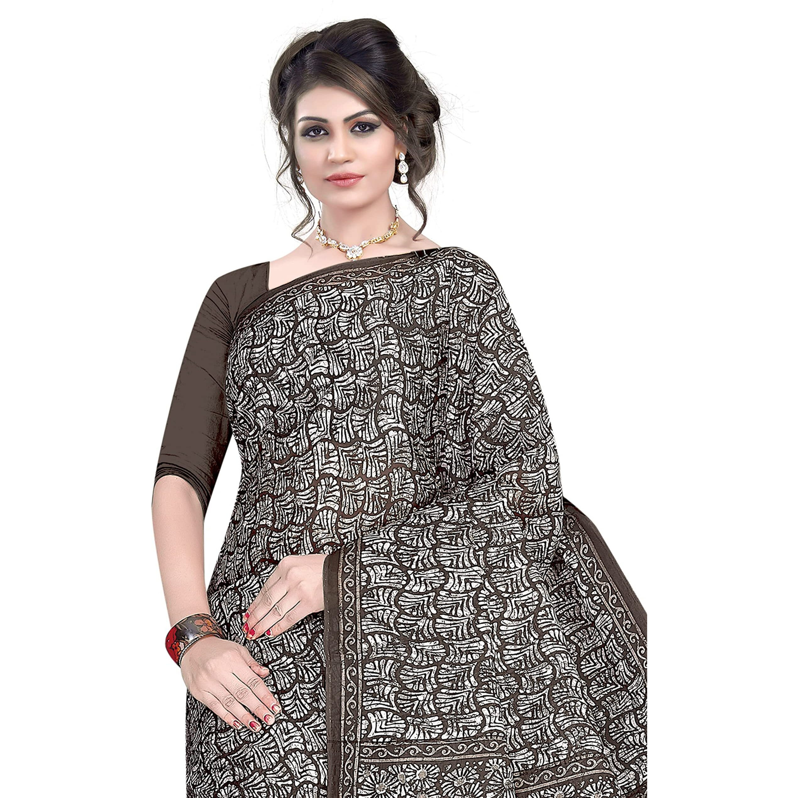 TAMAIRA FASHION Womens Plain Weave Pure Cotton Saree Without Blouse Piece (1654_Malmal_Grey)
