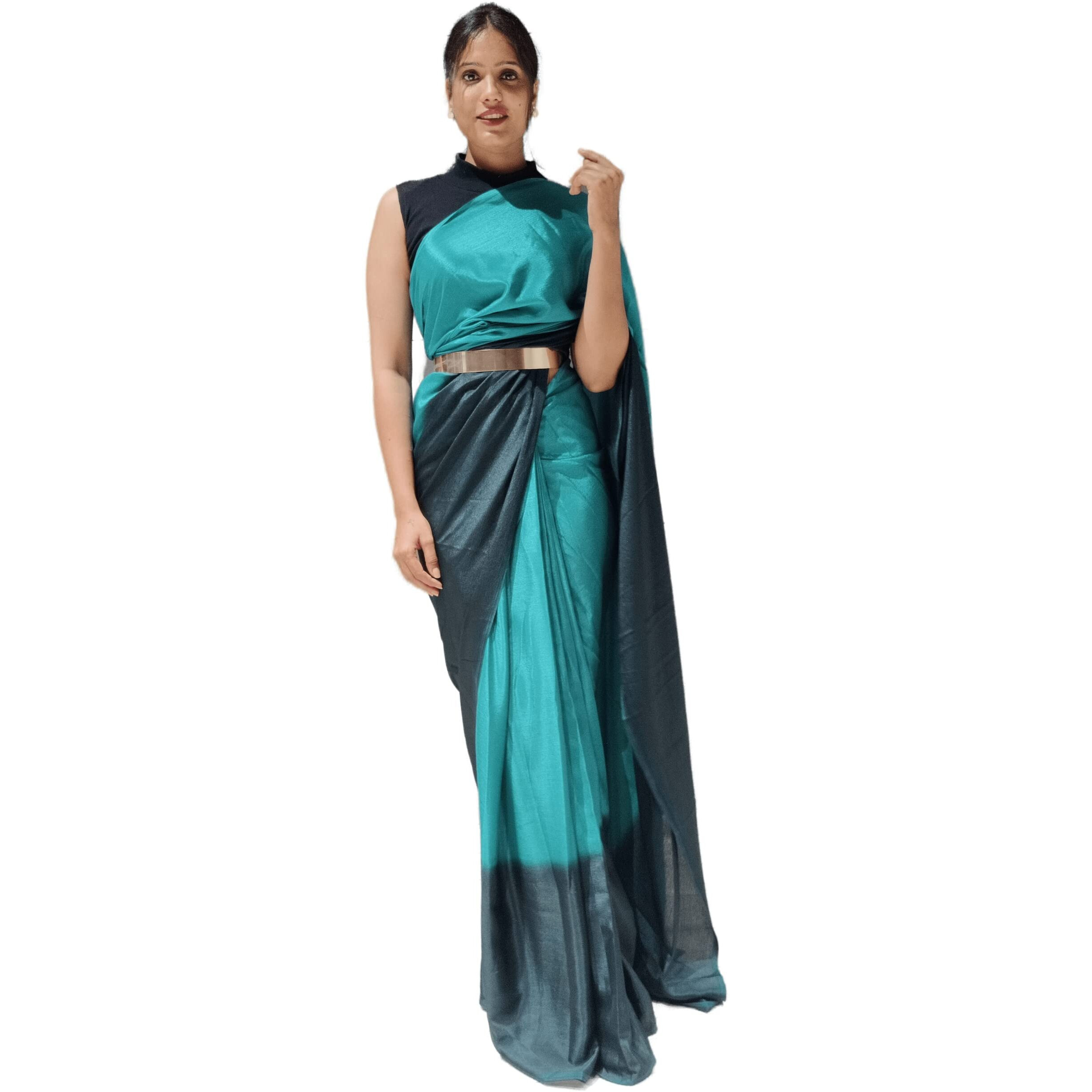 Sidhidata Womens Woven Synthetic Saree With Blouse Piece (Faluda Rama_Green, C Rama)