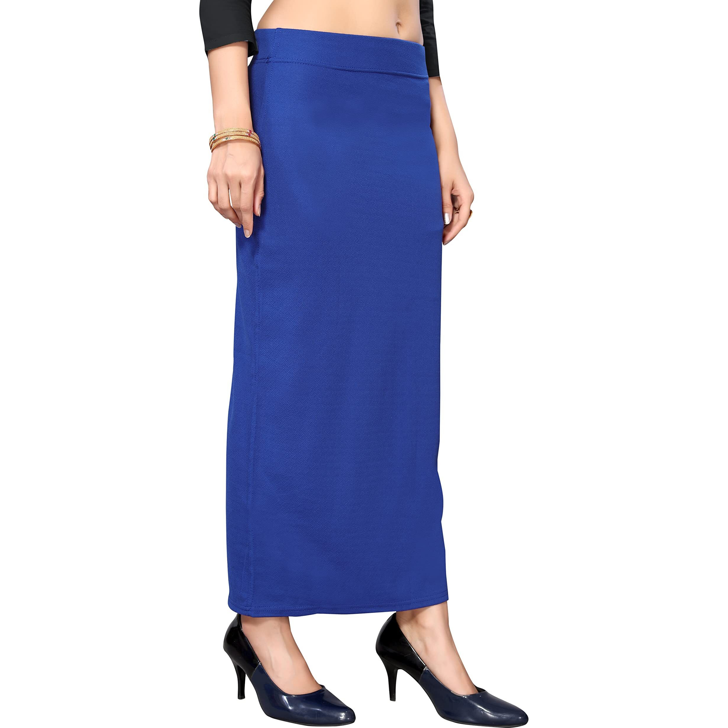 Yashika Womens Full Elastic Lycra Blend Saree Shapewear Petticoat(SDPL-Shape Royal Blue-XL)