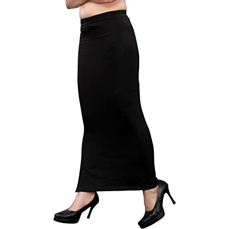 Yashika Womens Full Elastic Lycra Blend Saree Shapewear Petticoat(SDPL-Shape Black-S)