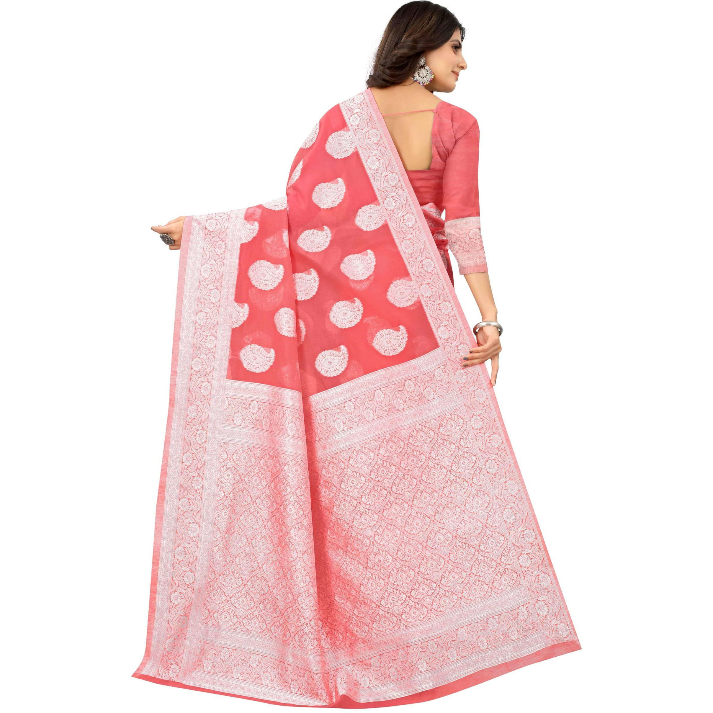 Sugathari Womens Banarasi Saree Pure Kanjivaram Silk Saree Soft new ladies 2023 Design Wear Pattu Sarees Latest Cotton Party Sari collections With Blouse Piece for Wedding sadi (SAM PARI-156 GAJRI)