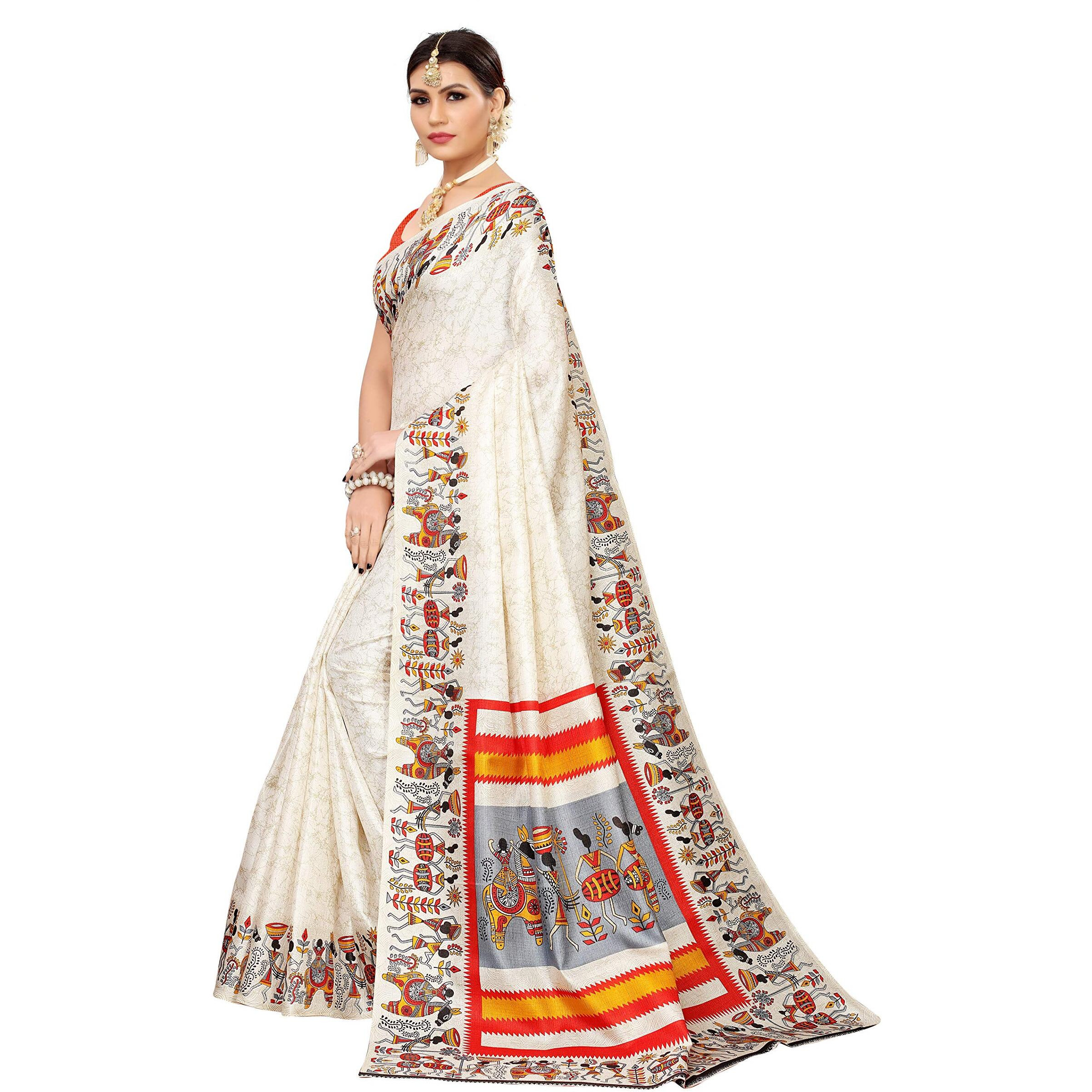 Yashika Women khadi saree SDPL-VIVO ORANGE