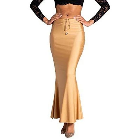 BENE DE Womens 4Way Spandex Blend Saree Shapewear Petticoat for Women, Shapers for Womens Sarees (Beige - 2XL)