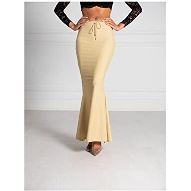 BENE DE Womens 4Way Spandex Blend Saree Shapewear Petticoat for Women, Shapers for Womens Sarees (Beige - 2XL)