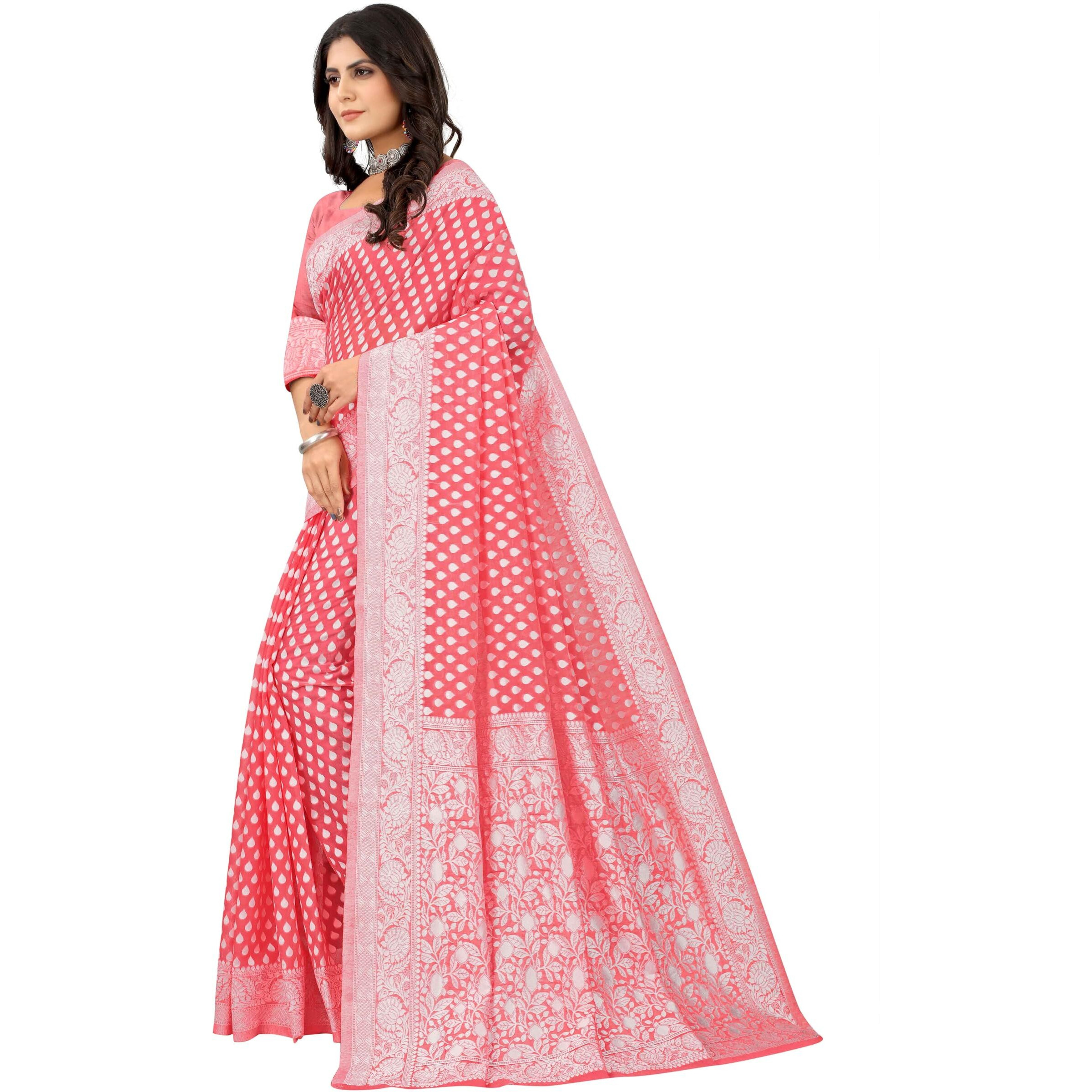Sugathari Womens Banarasi Saree Pure Kanjivaram Silk Saree Soft new ladies 2023 Design Wear Pattu Sarees Latest Cotton Party Sari collections With Blouse Piece for Wedding sadi (SAM PARI-155 GAJRI)