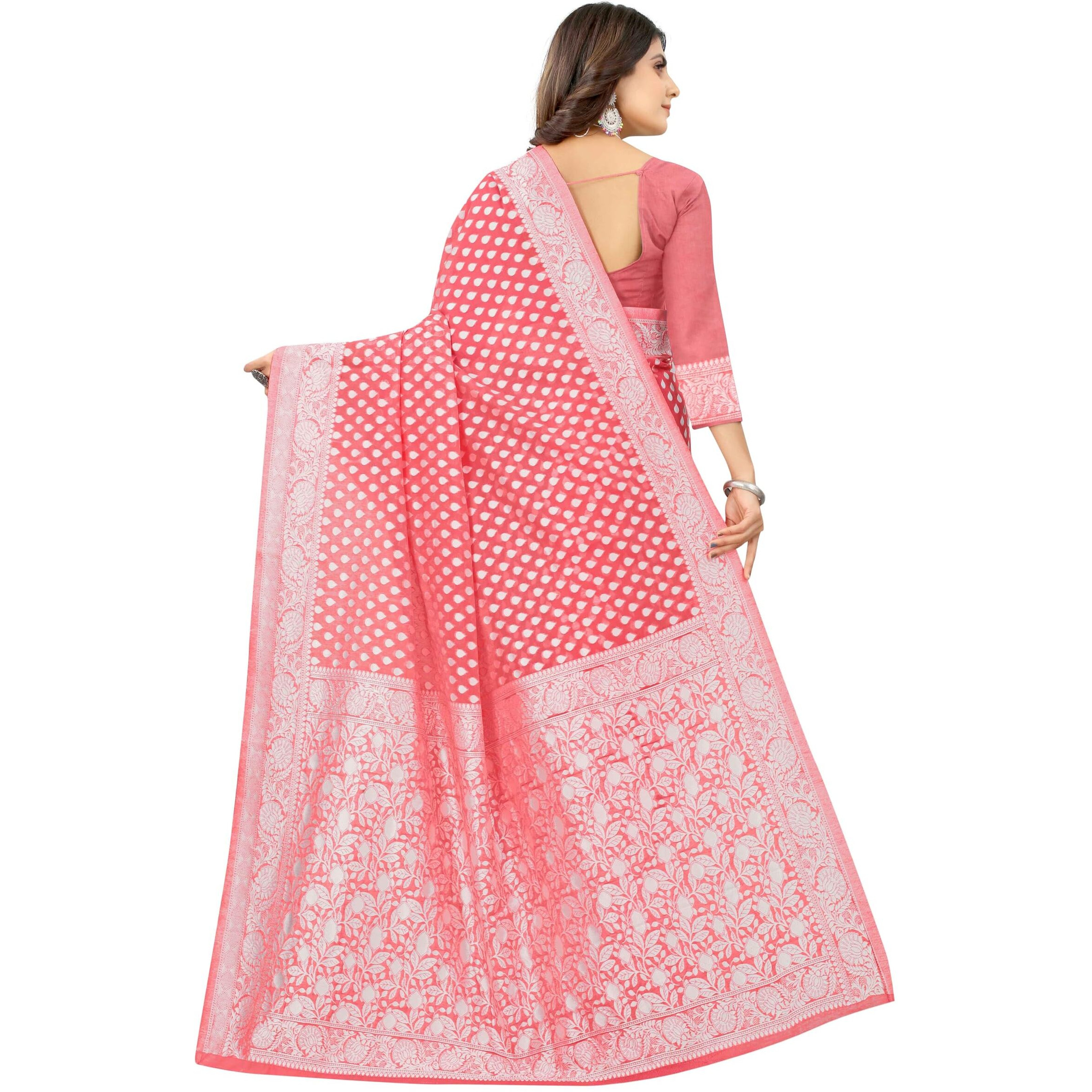 Sugathari Womens Banarasi Saree Pure Kanjivaram Silk Saree Soft new ladies 2023 Design Wear Pattu Sarees Latest Cotton Party Sari collections With Blouse Piece for Wedding sadi (SAM PARI-155 GAJRI)
