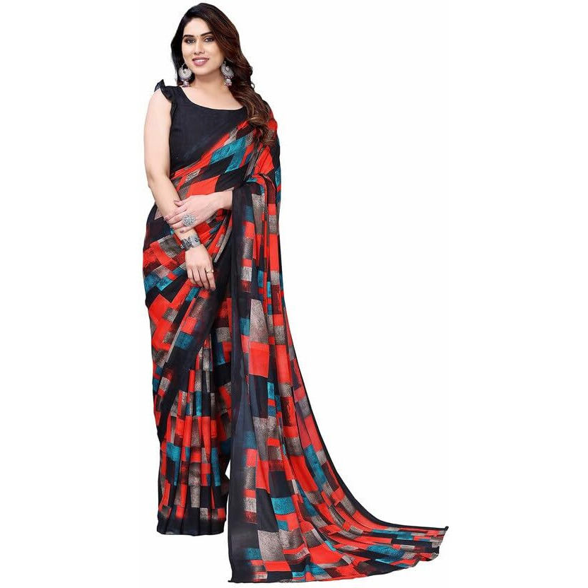 Satrani Womens Pure Georgette Saree (3201S2295NA_Multi1)