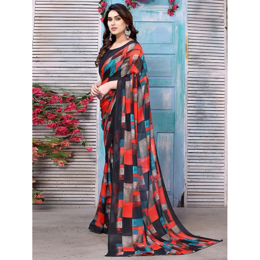 Satrani Womens Pure Georgette Saree (3201S2295NA_Multi1)