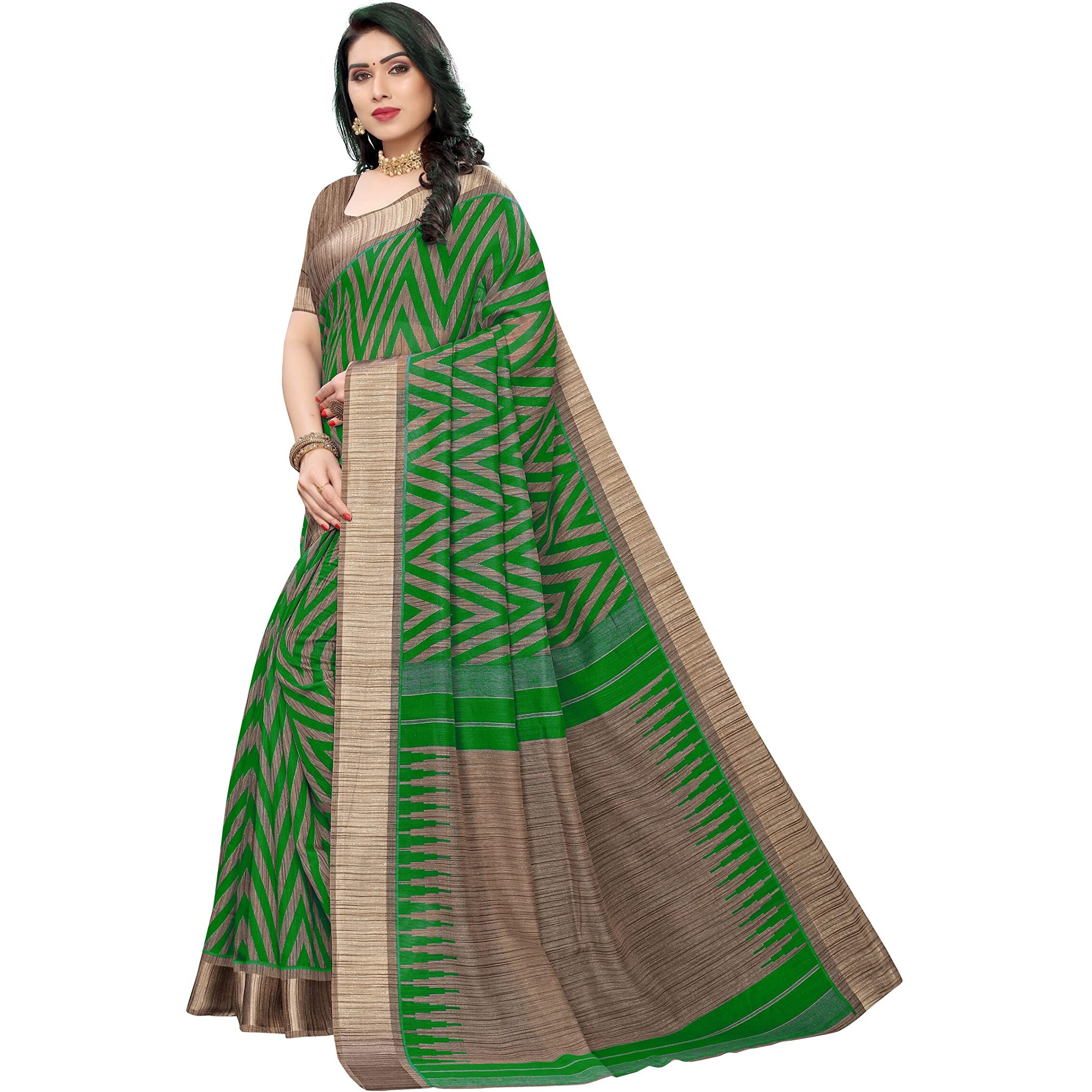 Bee M Pee Designer Printed Collection Blend Cotton Sarees for Women 2022 Turquoise