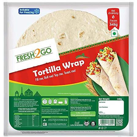 Fresh2Go, Tortilla Wrap 6 Pieces348 G 2 Pack, Plain, 696 gram