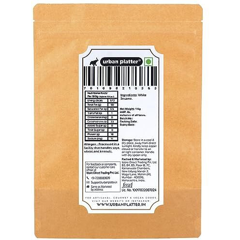 Urban Platter White Sesame (Til) Seeds, 1Kg