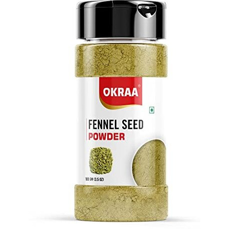 OKRAA Fennel Seed Powder/Saunf Powder/Varyali Powder/Organically grown Sounf -100 GM