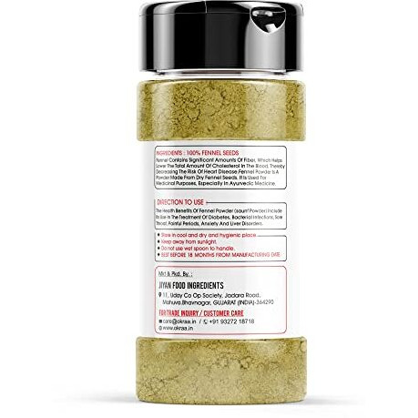OKRAA Fennel Seed Powder/Saunf Powder/Varyali Powder/Organically grown Sounf -100 GM